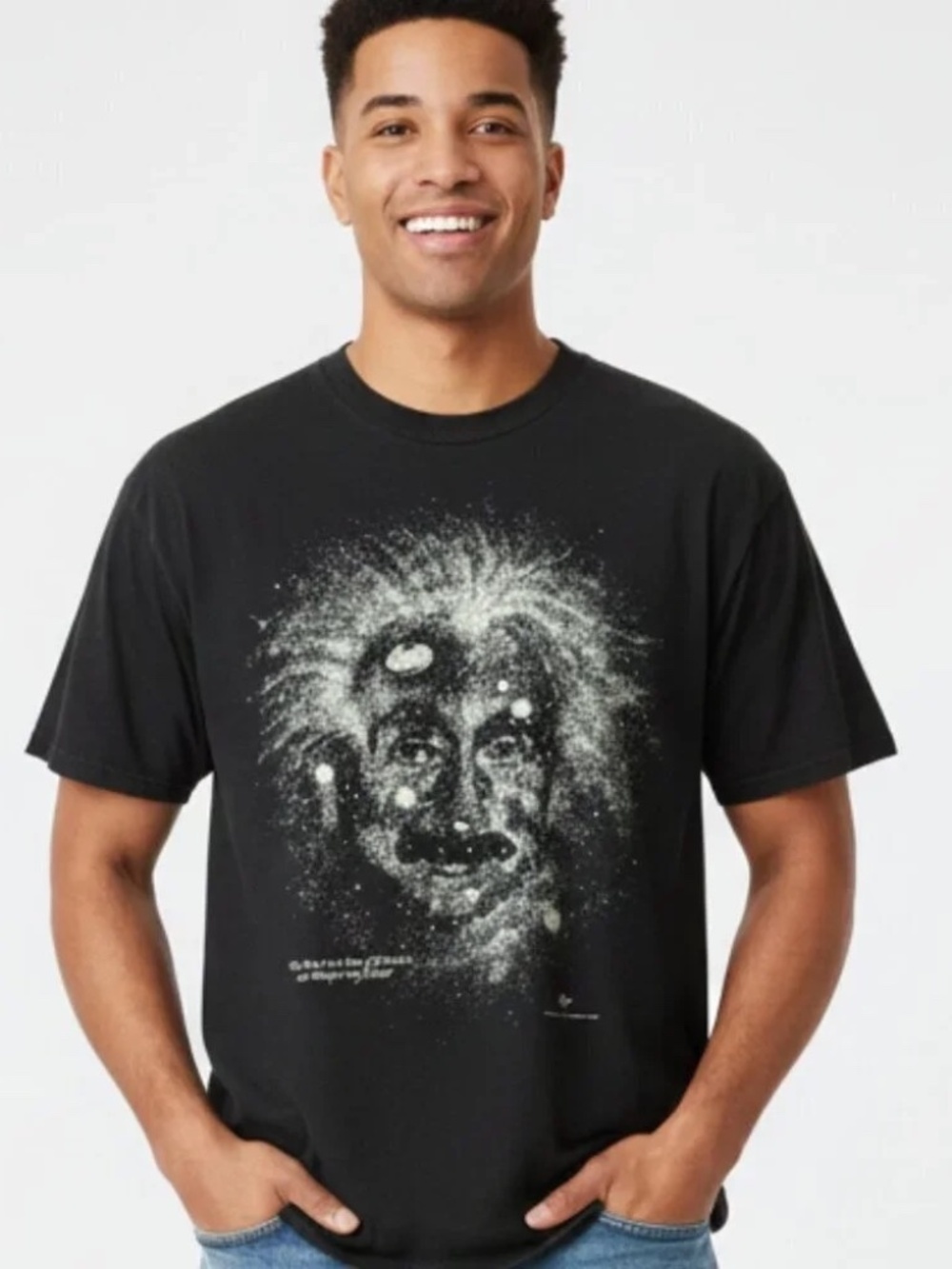 Vintage Einstein Tee Single Stitch Physics Science STEM Graphic Shirt Large
